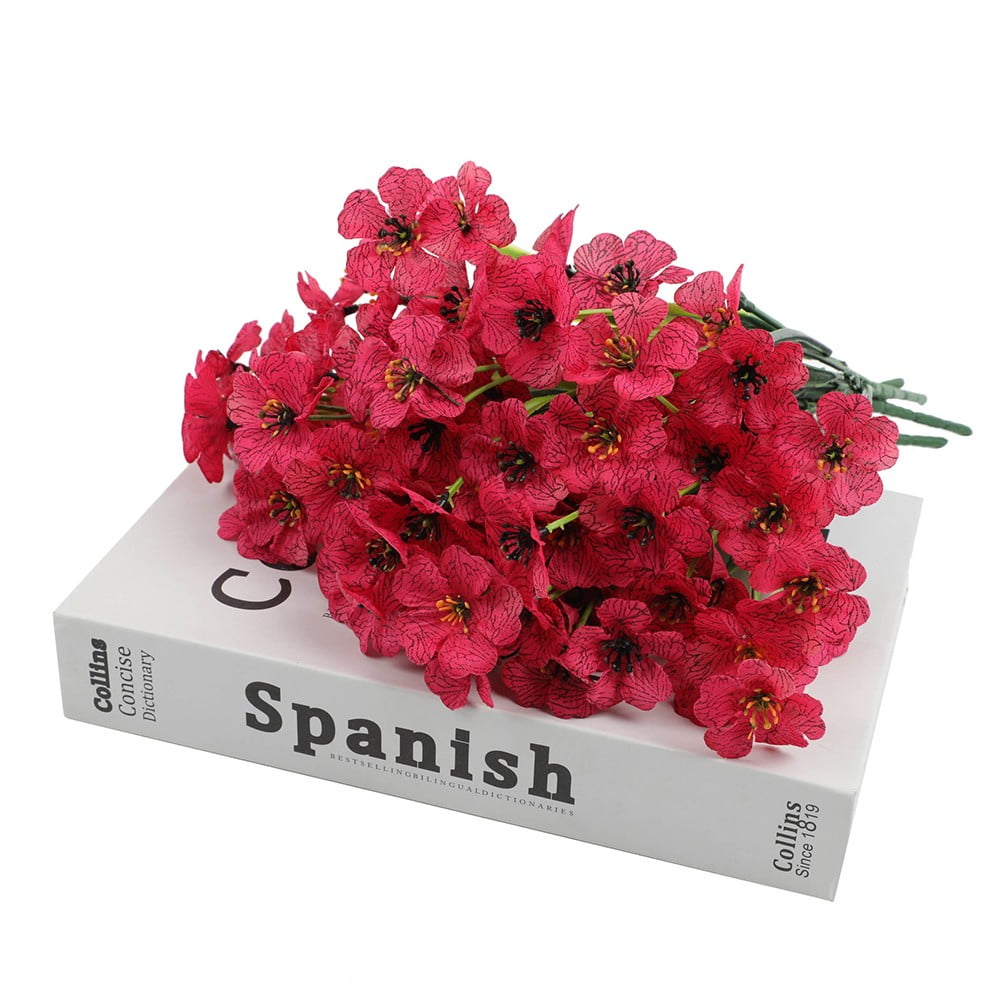 Artificial Flowers Fake Outdoor Resistant Plants Shrubs Decor New,Rose