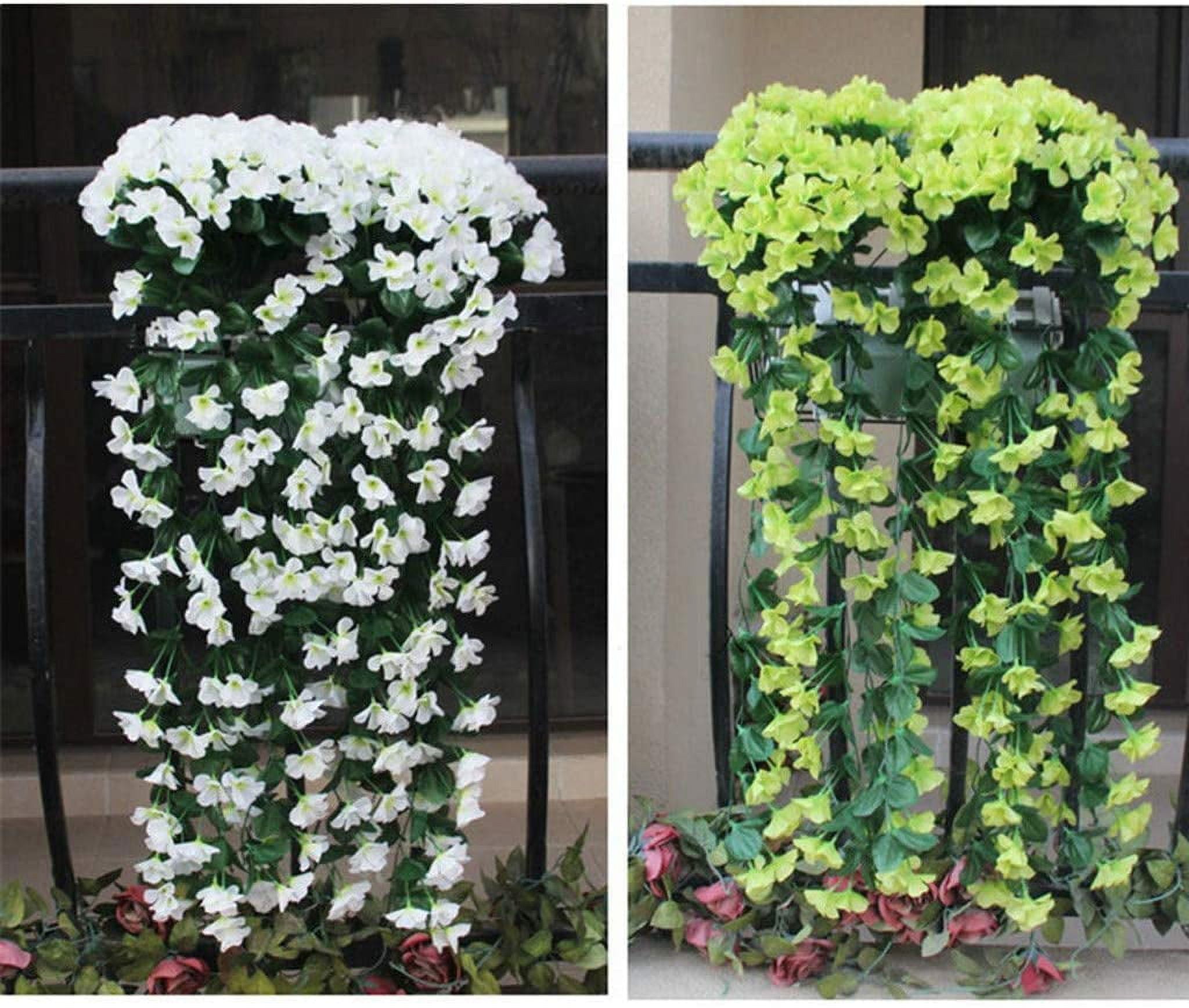 Artificial Flowers, Fake Outdoor Uv Resistant Plants Faux Plastic