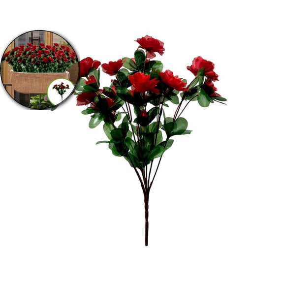 Artificial Flowers Fake Plants Centerpiece Rhododendron Faux Flower for Wedding Spring Summer Indoor Lawn Balcony