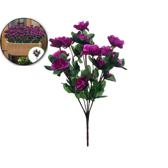 Artificial Flowers Fake Plants Centerpiece Rhododendron Faux Flower for Wedding Spring Summer Indoor Lawn Balcony
