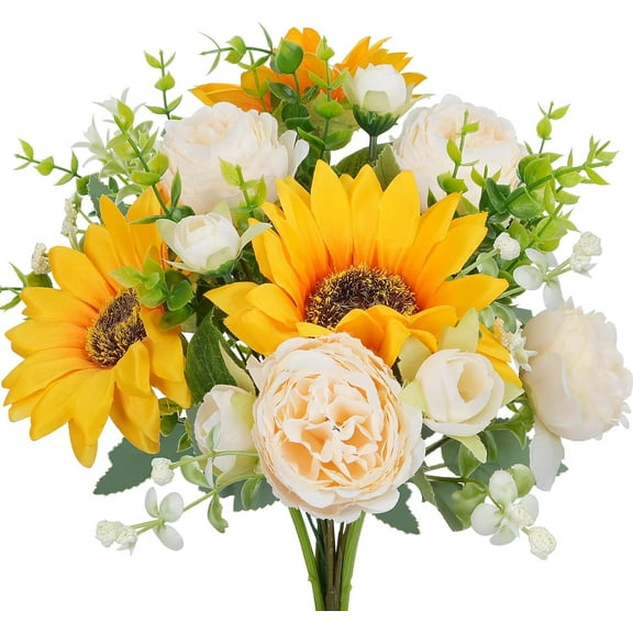 Artificial Flowers Fake Plastic Lavender Tulips Floral Arrangements Spring Flowers for Decoration Home Kitchen Table Centerpiece Wedding