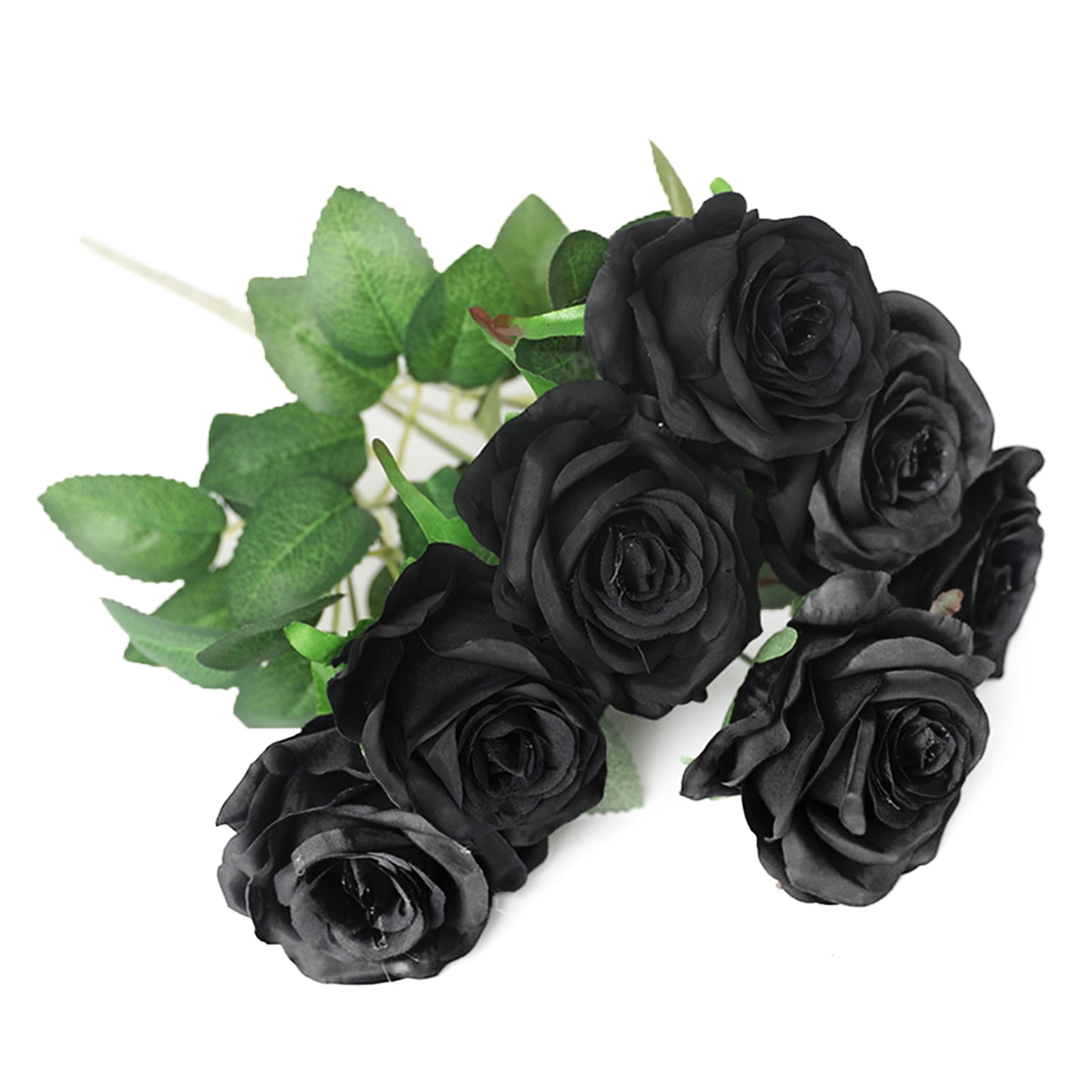 Artificial Flowers Fake Rose Silk Flower Black Rose for DIY Wedding ...