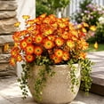 thumbnail image 1 of Artificial Flowers Fall Decor, Artificial Stems Tall Bouquet for Vase, Silk Home Table Centerpiece, Elegant Living Room Accent, 13.78", Orange, Lazyguy, 1 of 9