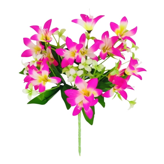 Artificial Flowers, Bouquet for Home Decor, 1 Pack Spring Table Centerpiece, Flowers for Valentine's Day and Mother's Day Gift, Realistic Floral Arrangement, 14.17x9.84 Inch