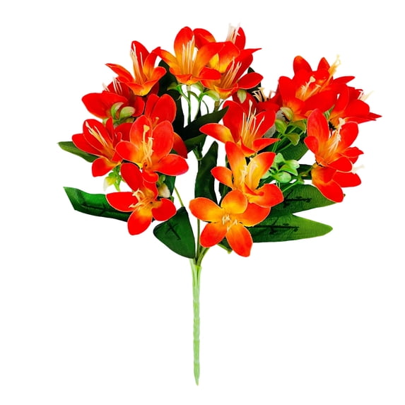 Artificial Flowers, Bouquet for Home Decor, 1 Pack Spring Table Centerpiece, Flowers for Valentine's Day and Mother's Day Gift, Realistic Floral Arrangement, 14.17x9.84 Inch