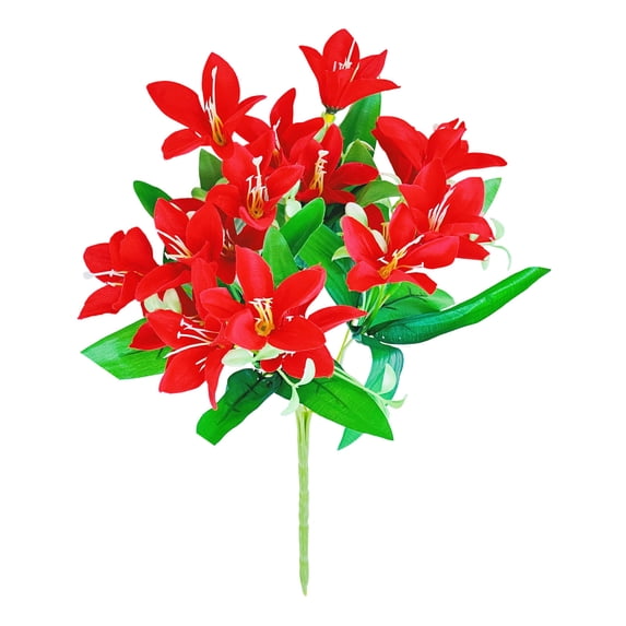 Artificial Flowers, Bouquet for Home Decor, 1 Pack Spring Table Centerpiece, Flowers for Valentine's Day and Mother's Day Gift, Realistic Silk Floral Arrangement, 14.17x9.84 Inch