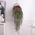 thumbnail image 1 of Artificial Flowers,Faux Flowers,Christmas Decoration Artificial Leaf Rattan Hanging Indoor Home Halloween Christmas Party Fireplace Decoration,Flower Arrangement,Artifical Flowers(Purple), 1 of 6