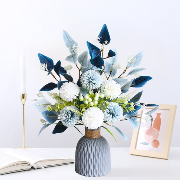 Artificial Flowers Faux Hydrangea Flower Arrangements Table Centerpieces for Meeting, Coffee Table Decor, Farmhouse, Living Room Decorations, 17.72in