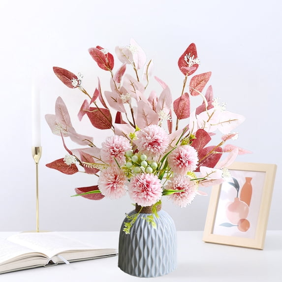 Artificial Flowers Faux Hydrangea Flower Arrangements Table Centerpieces for Meeting, Coffee Table Decor, Farmhouse, Living Room Decorations, 17.72in