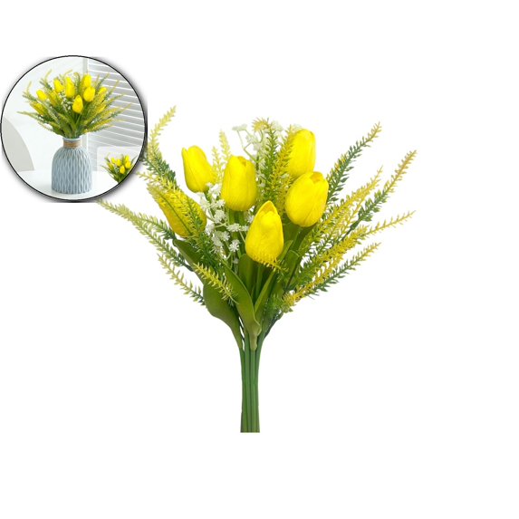 Artificial Flowers Faux Tulips Real Touch Fake Flower Bouquet for Spring Wedding Home Decoration Centerpiece Arrangements