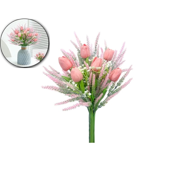 Artificial Flowers Faux Tulips Real Touch Fake Flower Bouquet for Spring Wedding Home Decoration Centerpiece Arrangements
