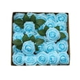 thumbnail image 1 of Artificial Flowers Foam Fake Roses 25pcs Light Pink Roses with Stems for Home Decor DIY Wedding Bouquets Party Bridal Shower Centerpieces Faux Flower Arrangements Tables Decorations, 1 of 2