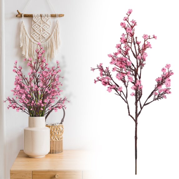 Artificial Flowers Full of Star Flowers Dried Bouquet - Wedding Restaurant Decoration, Realistic and Unbelievably Lifelike for Events, Pink, By Kingtowag