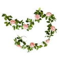 thumbnail image 1 of Artificial Flowers Garland for Decoration,6.56Ft Artificial Flower Garland with Roses Fake Rose Flower Garland Floral Vines for Wedding Home Party Table Runner Decor Artificial Flower Vines Fake Silk, 1 of 7