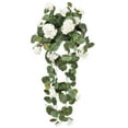 thumbnail image 1 of Artificial Flowers Geranium Hanging Basket Plant for Home Floral Decor, 1 of 9