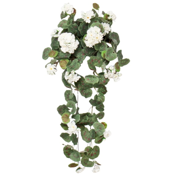 Artificial Flowers Geranium Hanging Basket Plant for Home Floral Decor