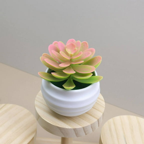 Artificial Flowers,Green Artificial Succulents In Plastic Pots Decor Aesthetics Home Decor Plant Halloween For Women