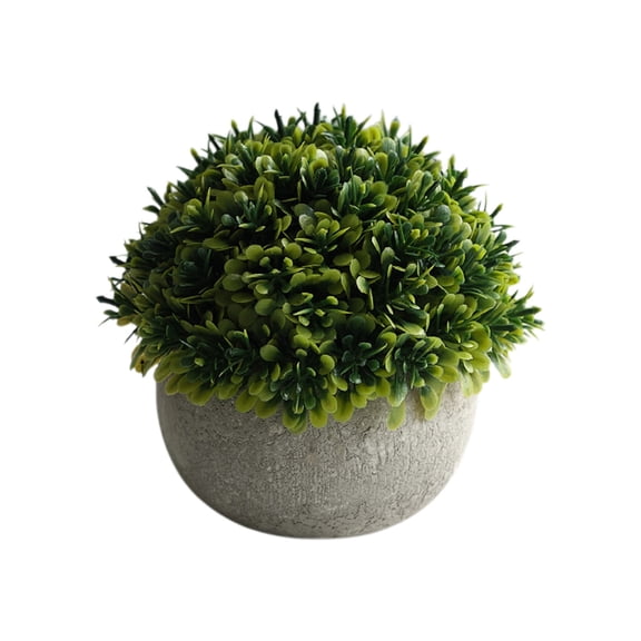 Artificial Flowers Green Ceramic Flower Arrangement, High-End Fake Plants Table Decor Centerpiece for Home Office Living Room Desk Windowsill Small Spaces, No Maintenance Ornament 4.7x4.3 Inch