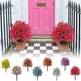 thumbnail image 1 of Artificial Flowers with Ground Spikes, 22" Outdoor Faux Flowers for Garden, Yard, Planter and Porch, Realistic Fake Bushes Plants, for Indoor Outdoor Home Decor (1PC, Red), 1 of 7