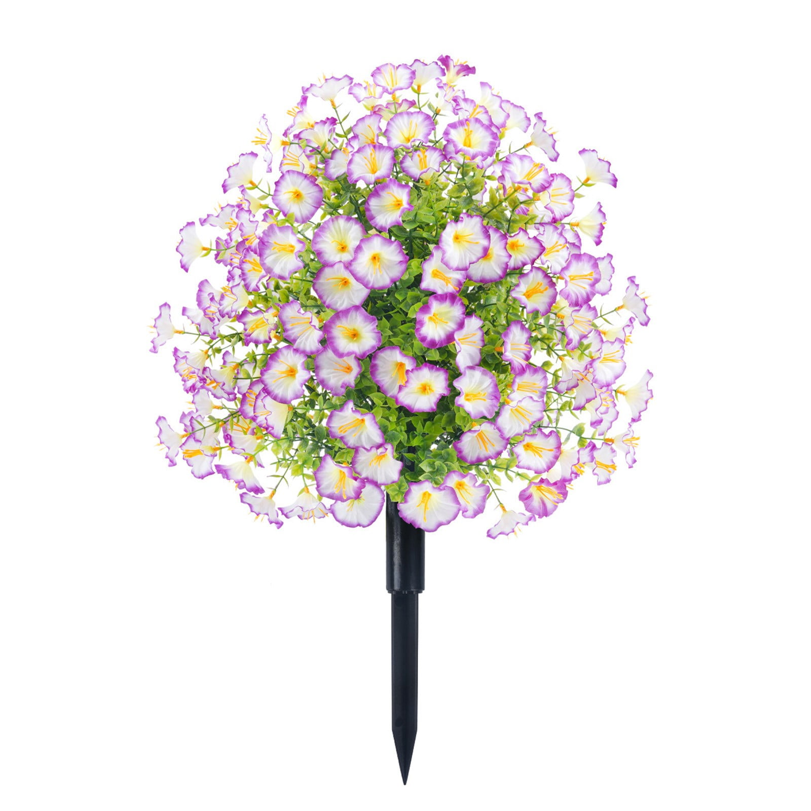 Artificial Flowers with Ground Spikes,Garden Stake Artificial Plants Faux Greenery Shrubs Garden Accessories for Farmhouse Outdoor Outside Garden Porch Patio Wedding Party Decoration