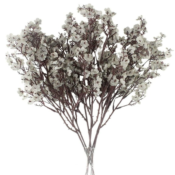 Artificial Flowers Gypsophila Bouquets for Wedding Table Centerpiece Centerpieces, Home Farmhouse Decor, Real Touch Silk Floral Arrangements, Floral Fragments Flowers Decor, 1Pc(Grey,18.9x2.3")