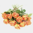 thumbnail image 1 of Artificial Flowers Heads Bulk Artificial Roses Heads Sunset Fake Flowers Bulk for Silk Flower Arrangements Rustic Wedding Decor Bridal Shower Decorations (Sunset), 1 of 5