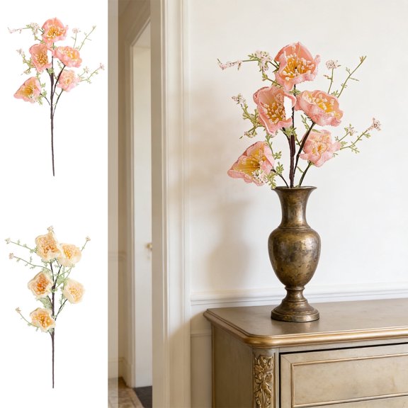 Artificial Flowers, Home Decor, Silk Plants, Table Decorations, 1Pc Pink Champagne Nylon, Party/Wedding