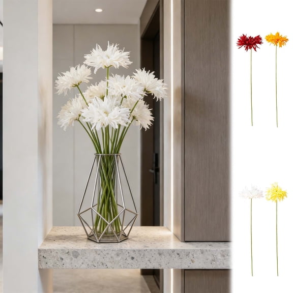 Artificial Flowers, Home Decor, Wedding Bouquets, Table Centerpieces, Plastic, White/Red/Orange/Yellow, Scenario