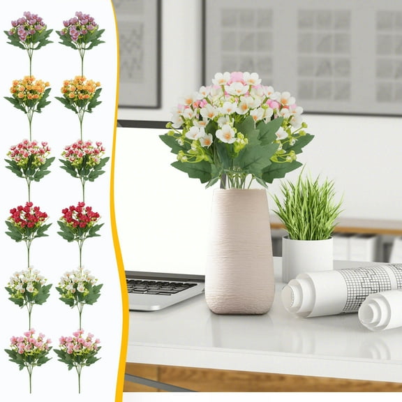 Artificial Flowers for Home Decor Wedding Centerpieces Fake Blossoms Ornaments with Lifelike Petals and Vibrant Colors for Rustic Wedding Decorations and Boho Home Styling Topliu