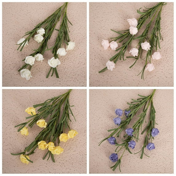 Artificial Flowers for Home Decoration | Wedding Handheld Bouquet | Silk Flower Wall Decorations | 18.5in Length | Vase Not Included | 1 Pack