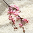 thumbnail image 1 of Artificial Flowers - Household Imitation - Artificial Fake Flowers Plum Blossom Floral Wedding Bouquet Home Decor Pink - 1 Bunch of Cherry Blossoms, Pink, 1 of 3