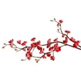 thumbnail image 1 of Artificial Flowers - Household Imitation - Artificial Silk Fake Flowers Plum Blossom Floral Wedding Bouquet Party Decor Hot - 1 Branch of Artificial Plum Blossoms and Peach Blossoms Rose Red, 1 of 7