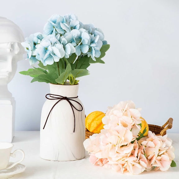 Artificial Flowers Hydrangea 1 Stem Blue for Wedding Home Garden Decor