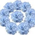 thumbnail image 1 of Artificial Flowers Hydrangea Heads 10 Pack Silk Stems for Home Wedding Decor, 1 of 7