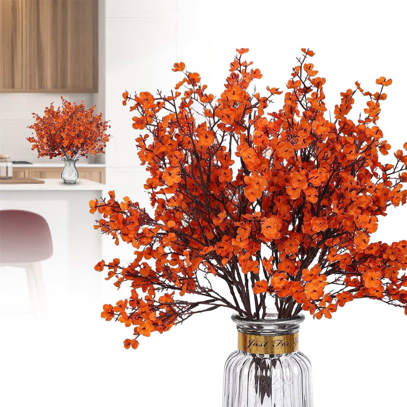 Artificial Flowers Indoor Artificial Gypsophila And Cherry Blossom ...