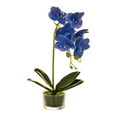 thumbnail image 1 of Artificial Flowers Kit Clearance, Ongmies 1 Pcs Glass Vase Artificial Orchid Flower Bonsai Viv Phalaenopsis Flowers Potting for Home Décor Table Centerpiece Room Decorations, 1 of 5