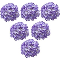 Artificial Flowers Large Silk Hydrangea Heads with Stems 90 Petals Fake Flowers for Wedding Home Party Shop Baby Shower Decor Pack of 6 (White)