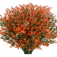 thumbnail image 1 of Artificial Flowers Lavender Flowers Outdoors UV Resistant Fake Shrubs Greenery Plants Indoor Plastic Faux Bouquets for Outdoor Home Garden Porch Decoration (Orange), 1 of 5