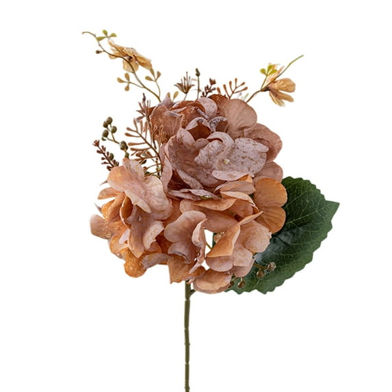 Artificial Flowers Light Brown Fake Floral Arrangement for Home Decor, 13.3 Inch Realistic Flower Head for Wedding Party Decoration