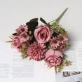 thumbnail image 1 of Artificial Flowers Like Real Artificial Bouquet 2 Packs Silk Artificial Roses Bouquet with Daisy Chrysanthemum Champagne Flowers for Centerpiece Table Wedding Party Home Decor, 1 of 7