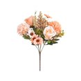 thumbnail image 1 of Artificial Flowers Like Real Artificial Bouquet, Mixed Silk Artificials Roses Bouquet with Daisy Chrysanthemum White Flowers for Centerpiece Table Wedding Party, Available in 7 colors, 1 of 7