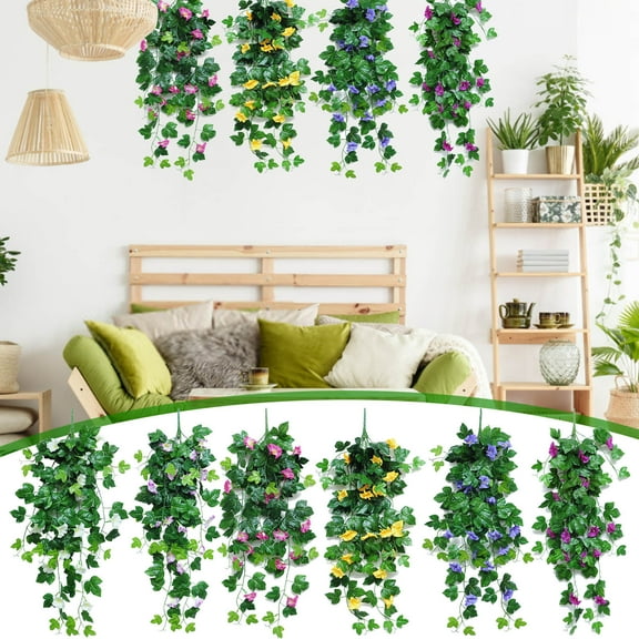 Artificial Flowers Morning Wall Hanging Home Decor for Living Room Bedroom Office Wall Decoration with Realistic Look and Easy Maintenance for Modern Farmhouse and Boho Chic Interior Design Topliu