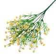 thumbnail image 1 of Artificial Flowers, Ongmies Artificial Flower Plant Faux Flower for Decoration Home Garden Porch Window Box Babys Breath Silk Bush Flowers Bouquet Floral Arrangement Home Wedding Decorations, Yellow, 1 of 5