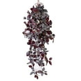 thumbnail image 1 of Artificial Flowers, Ongmies Artificial Hanging 3.6Ft Vine Leaves for Wall Room Patio Indoor Outdoor Home Shelf, Purple, 1 of 5