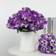thumbnail image 1 of Artificial Flowers Outdoor-12.6in UV Resistant Artificial Pansies Faux Plastic Flower in Bulk Fake Outdoor Plants, 1 of 7