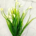 thumbnail image 1 of Artificial Flowers Outdoor 2 Shrubs Bundles 36Cm Tall Green Faux Plants For Porch Garden Home Decor Red Yellow White Assorted Colors, 1 of 4