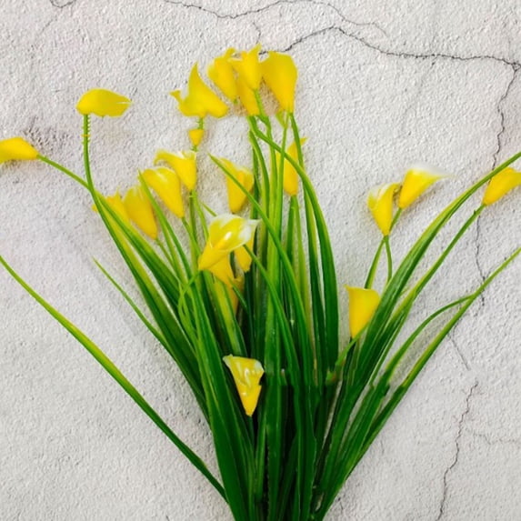 Artificial Flowers Outdoor 2 Shrubs Bundles 36Cm Tall Green Faux Plants For Porch Garden Home Decor Red Yellow White Assorted Colors