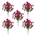 thumbnail image 1 of Artificial Flowers, Outdoor Decor, Realistic 5PC Weather-Resistant Silk Flower Arrangements for Garden and Patio Enhancement, 1 of 6