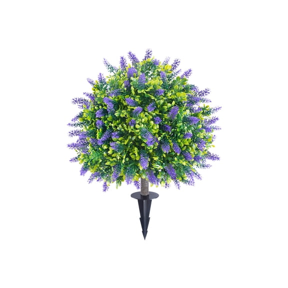 Artificial Flowers Outdoor Fake Plants Spring Decor, Lifelike Lavender Stems for Garden Porch Farmhouse Decoration