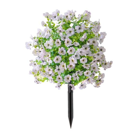 Artificial Flowers Outdoor Fake Silk Flower with Stakes Realistic Wildflowers for Garden Patio Yard Home Decor